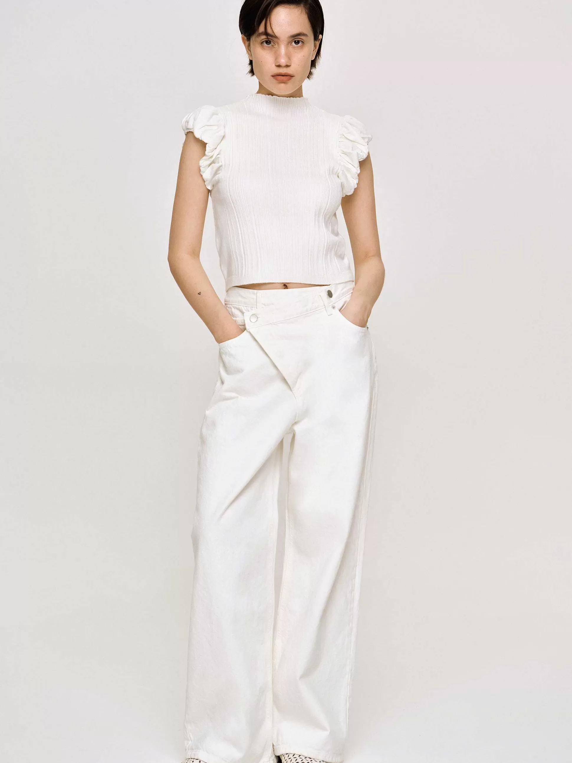 crossover_jeans_white_1.webp Women Source Unknown Clothing-Crossover Jeans, White