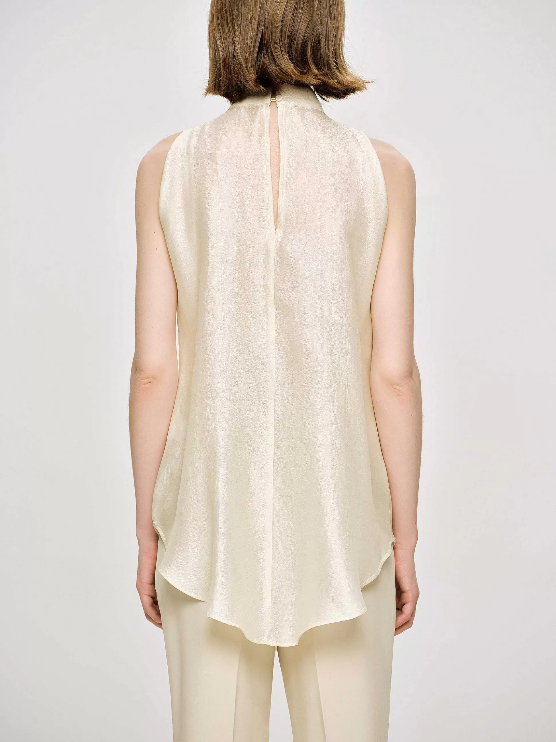 Women Source Unknown Accessories-Draped Ruffle Top, Champaign