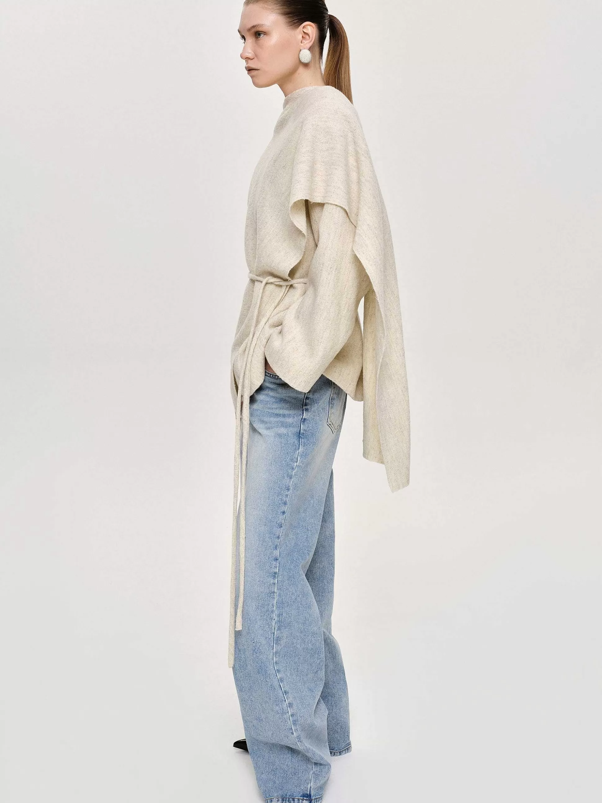 Women Source Unknown Accessories-Edmea Scarf-Detailed Jacket, Egret