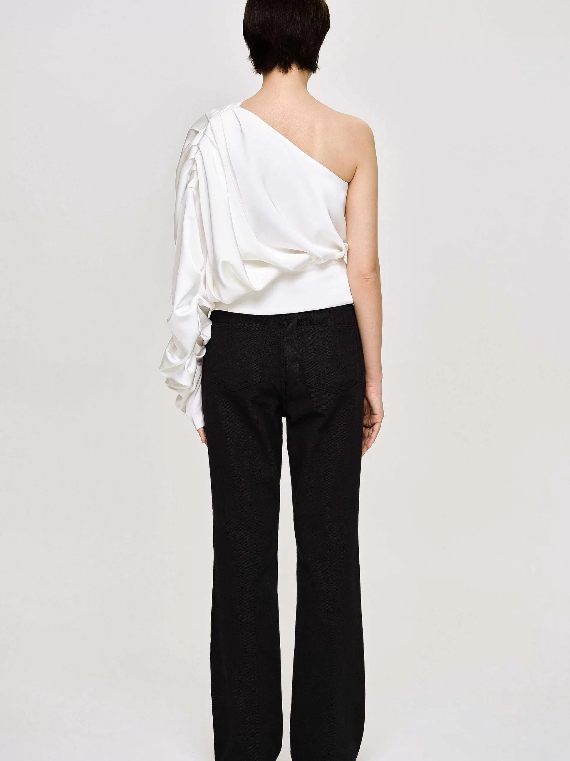 Women Source Unknown Denim-Flared Long Leg Jeans, Black