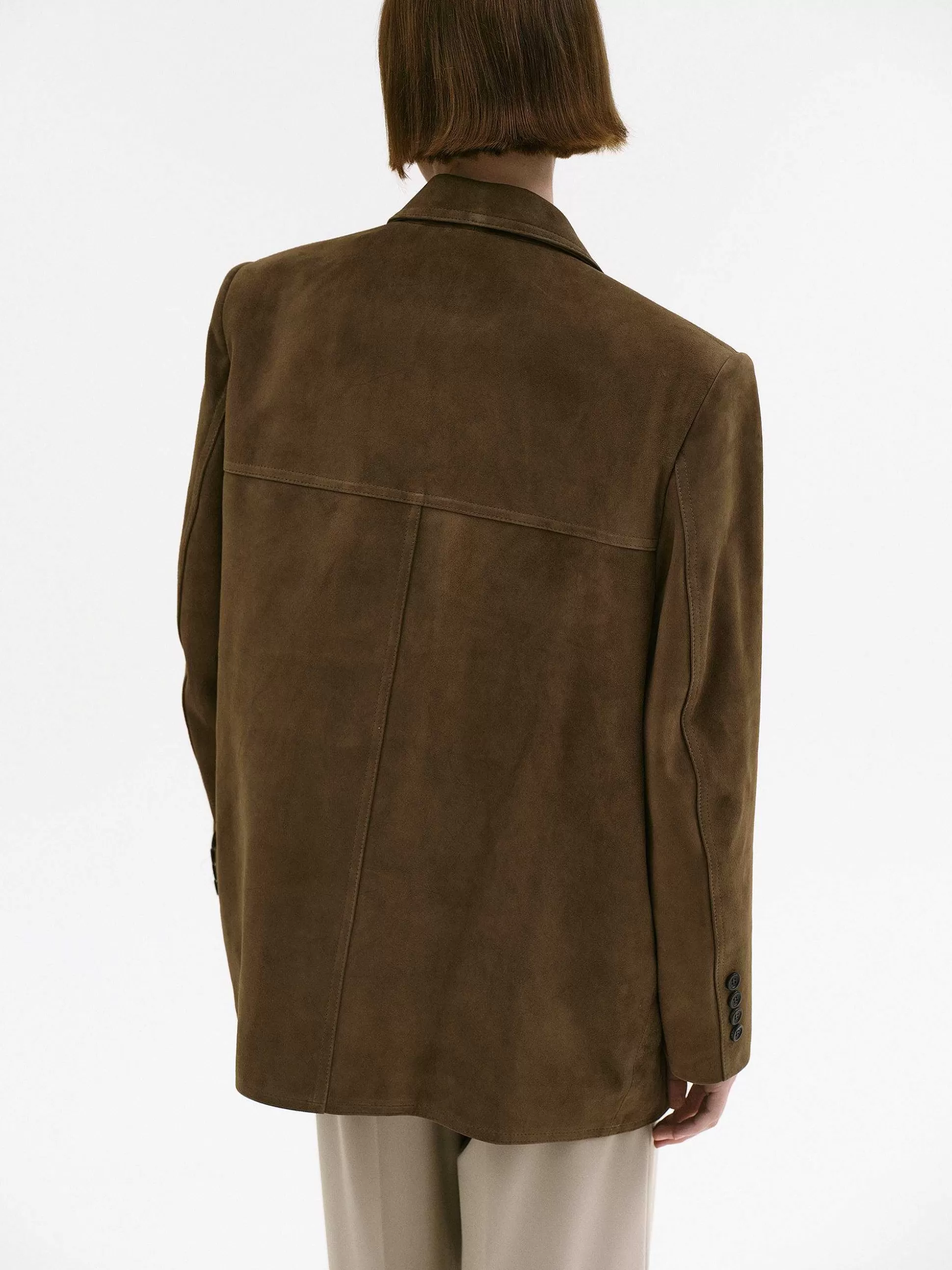 Women Source Unknown Accessories-Hailey Lambskin Blazer, Pecan