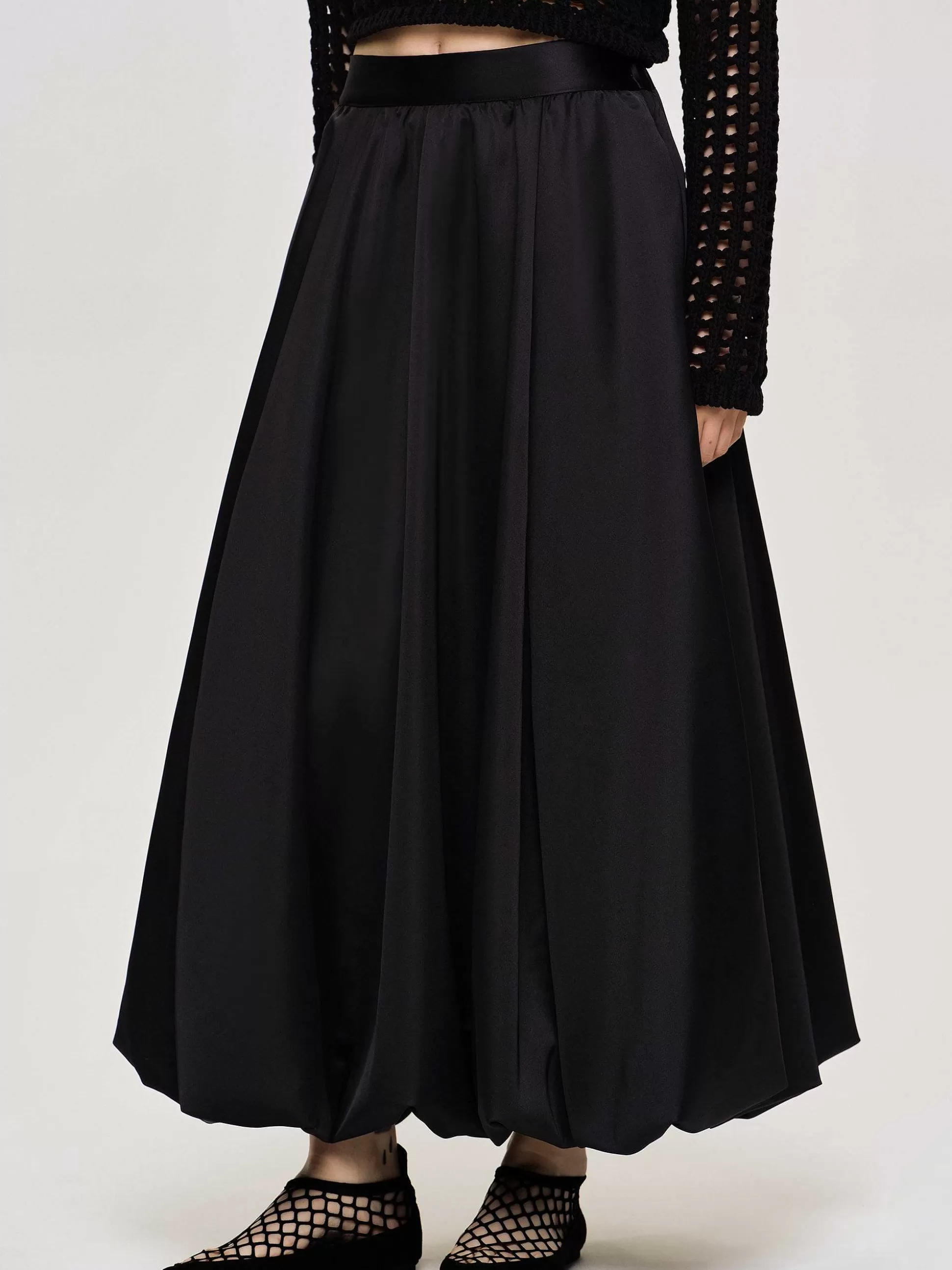 Women Source Unknown Clothing-Kaleido Puffball Skirt, Black