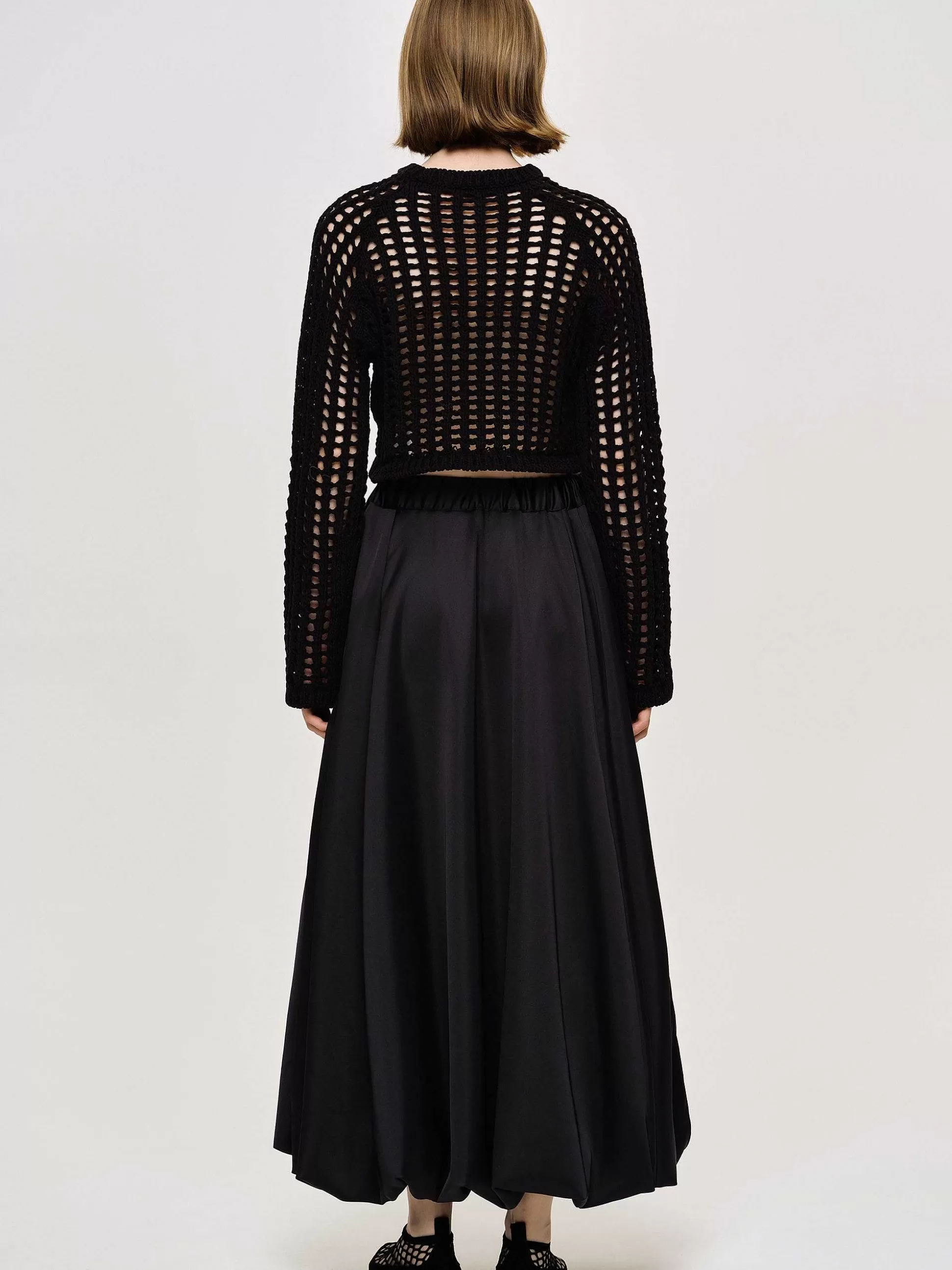 Women Source Unknown Clothing-Kaleido Puffball Skirt, Black