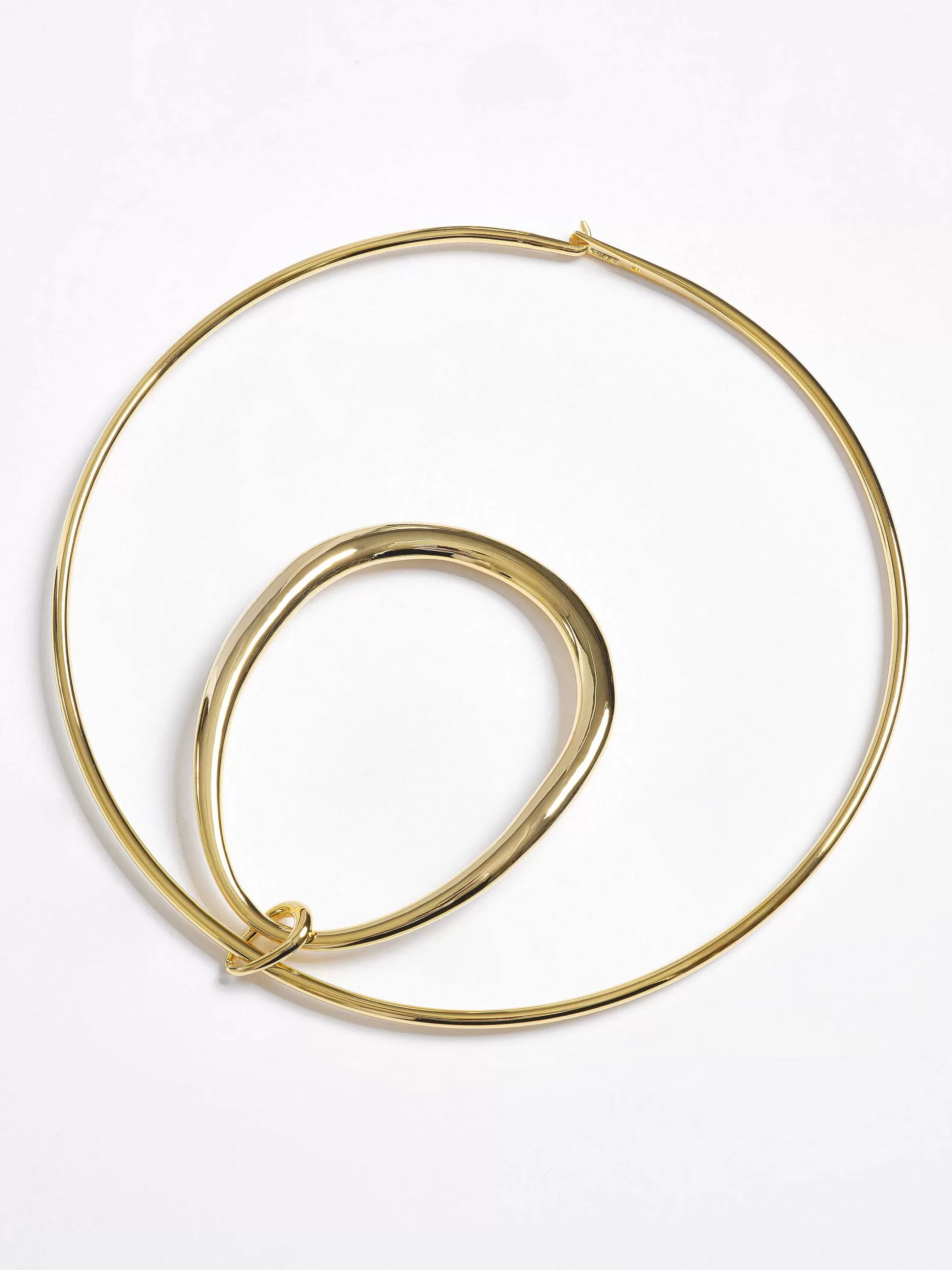Women Source Unknown Clothing-Loop Choker, Gold