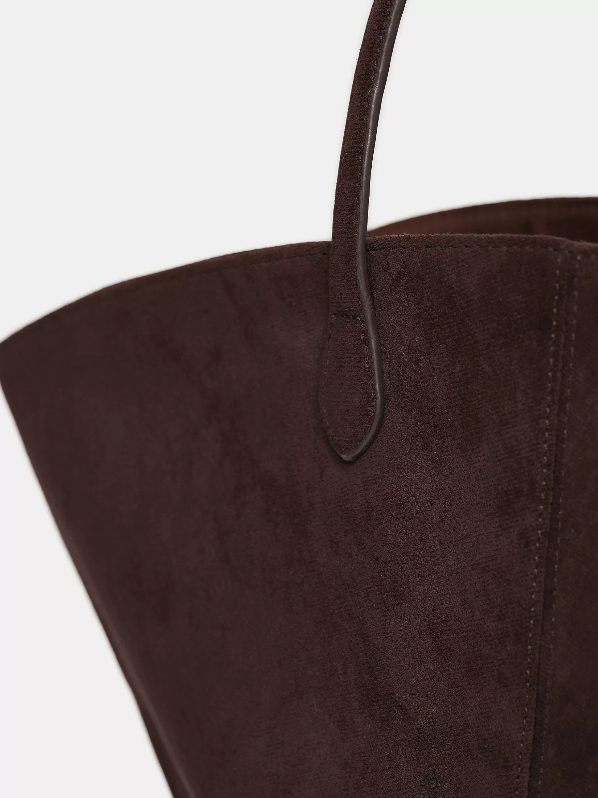 Women Source Unknown Clothing-Medium Suede Tote, Toffee