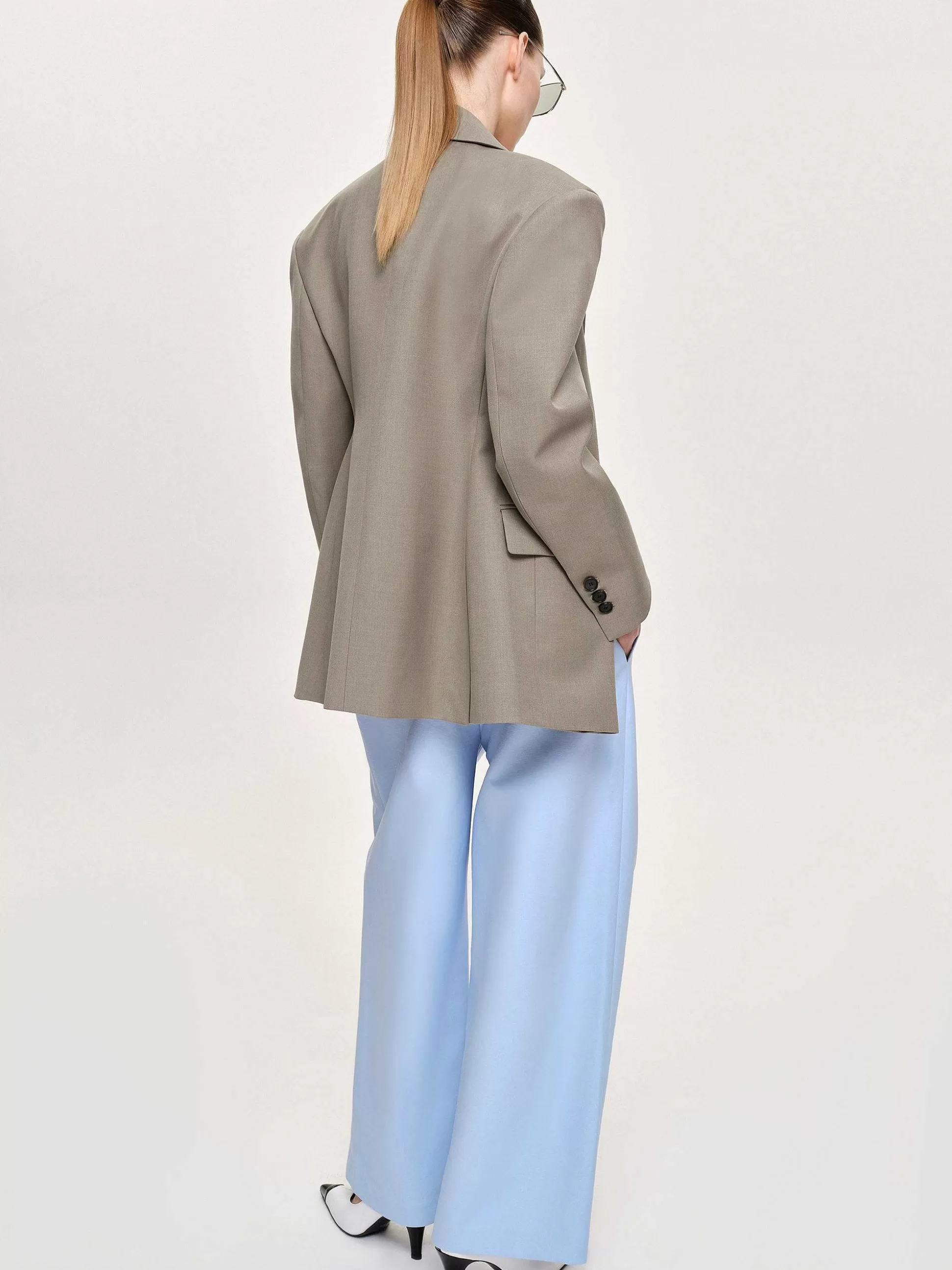 Women Source Unknown Clothing-Messi Double Breasted Blazer, Dune
