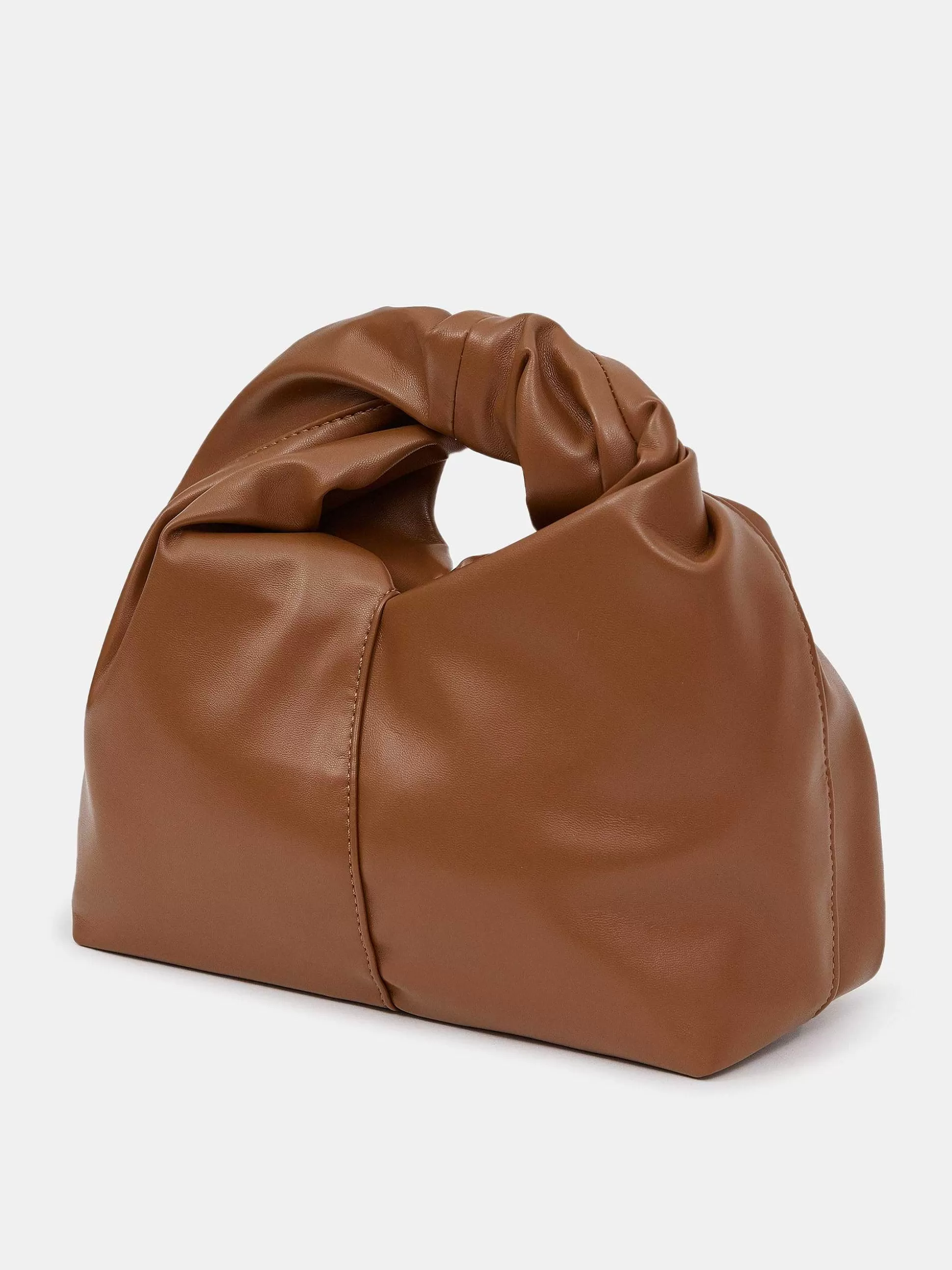 Women Source Unknown Clothing-Mini Twist Bag, Cognac