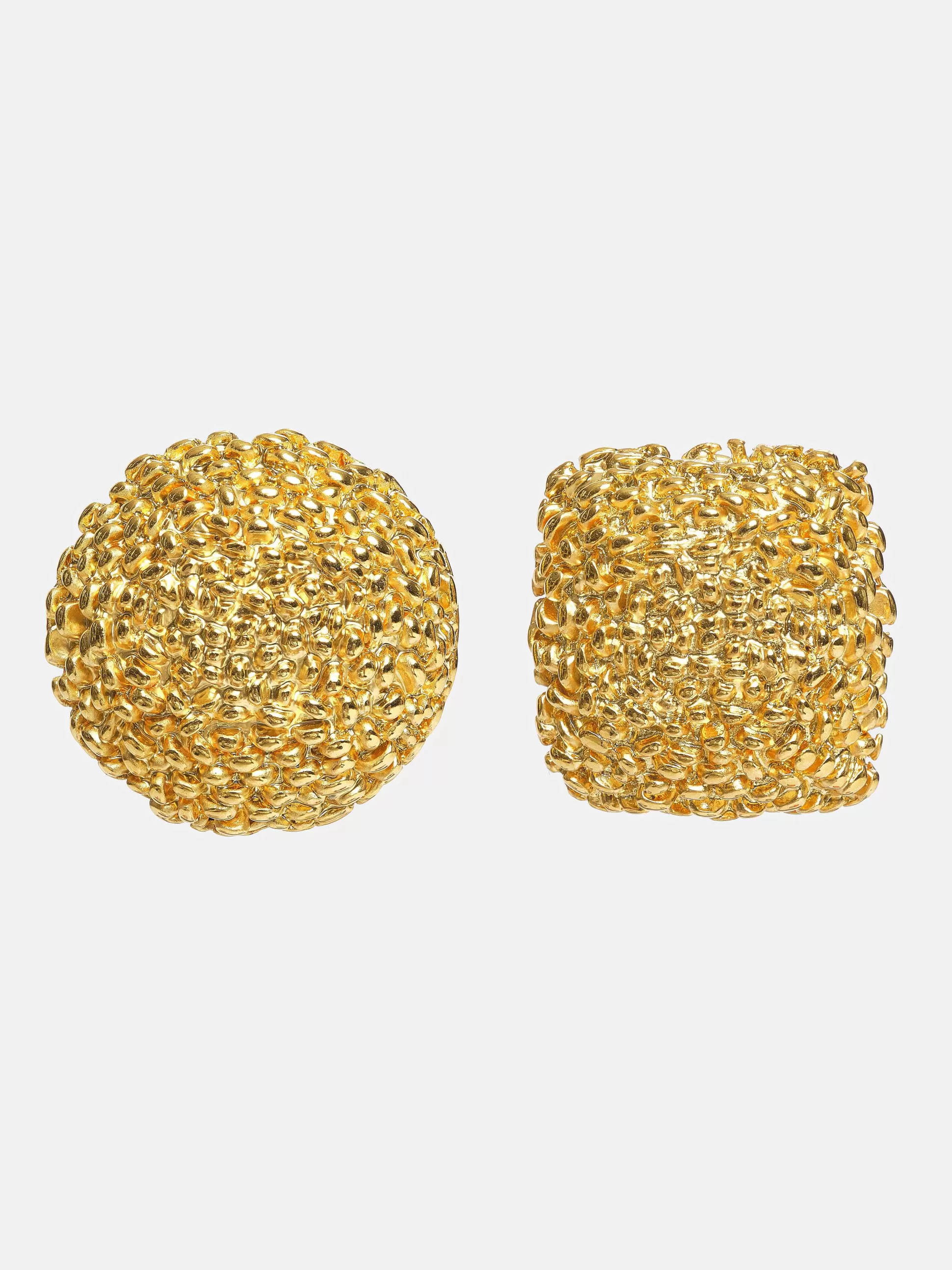 Women Source Unknown Clothing-Mismatched Earrings, Gold