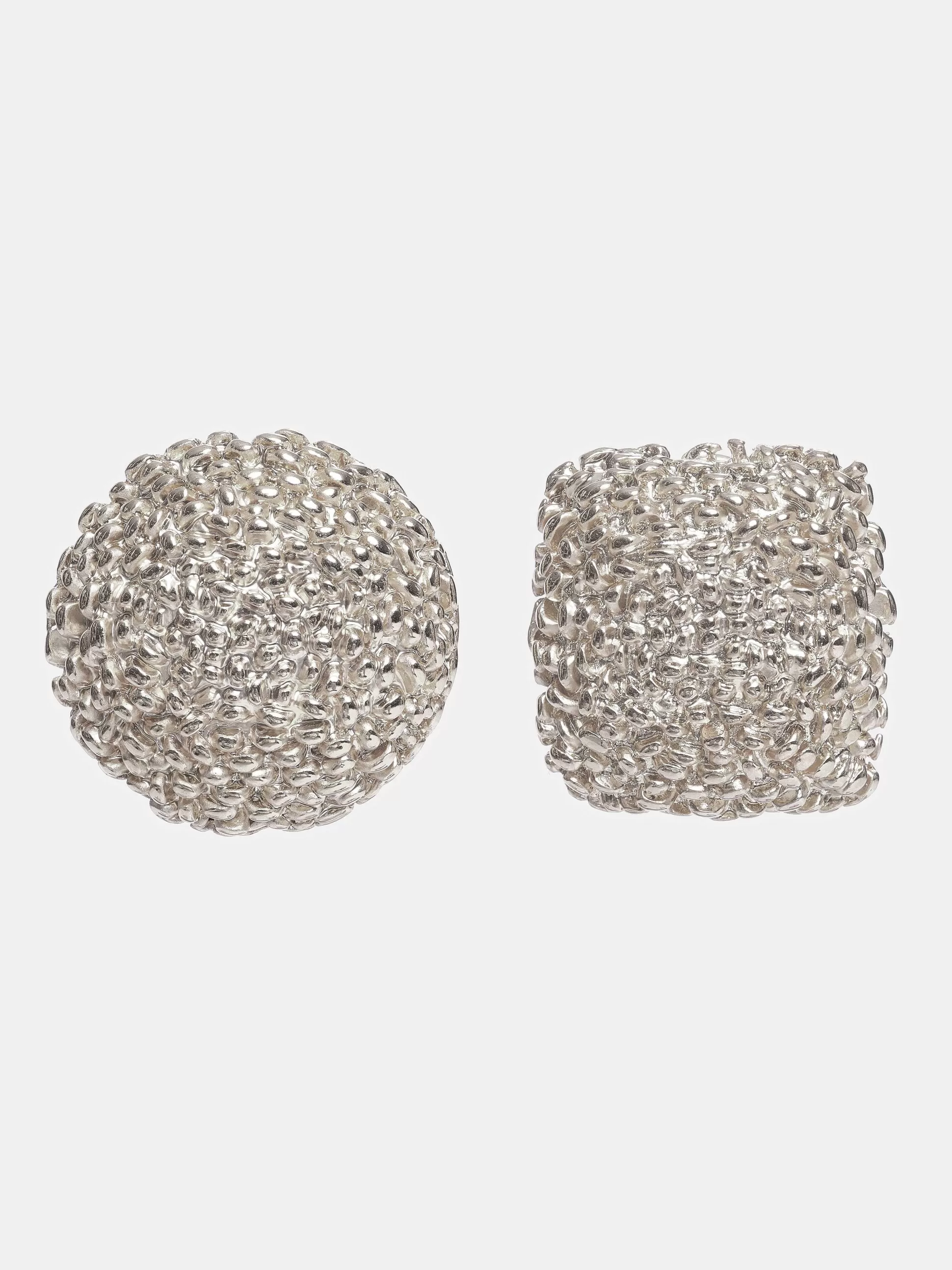 Women Source Unknown Clothing-Mismatched Earrings, Silver