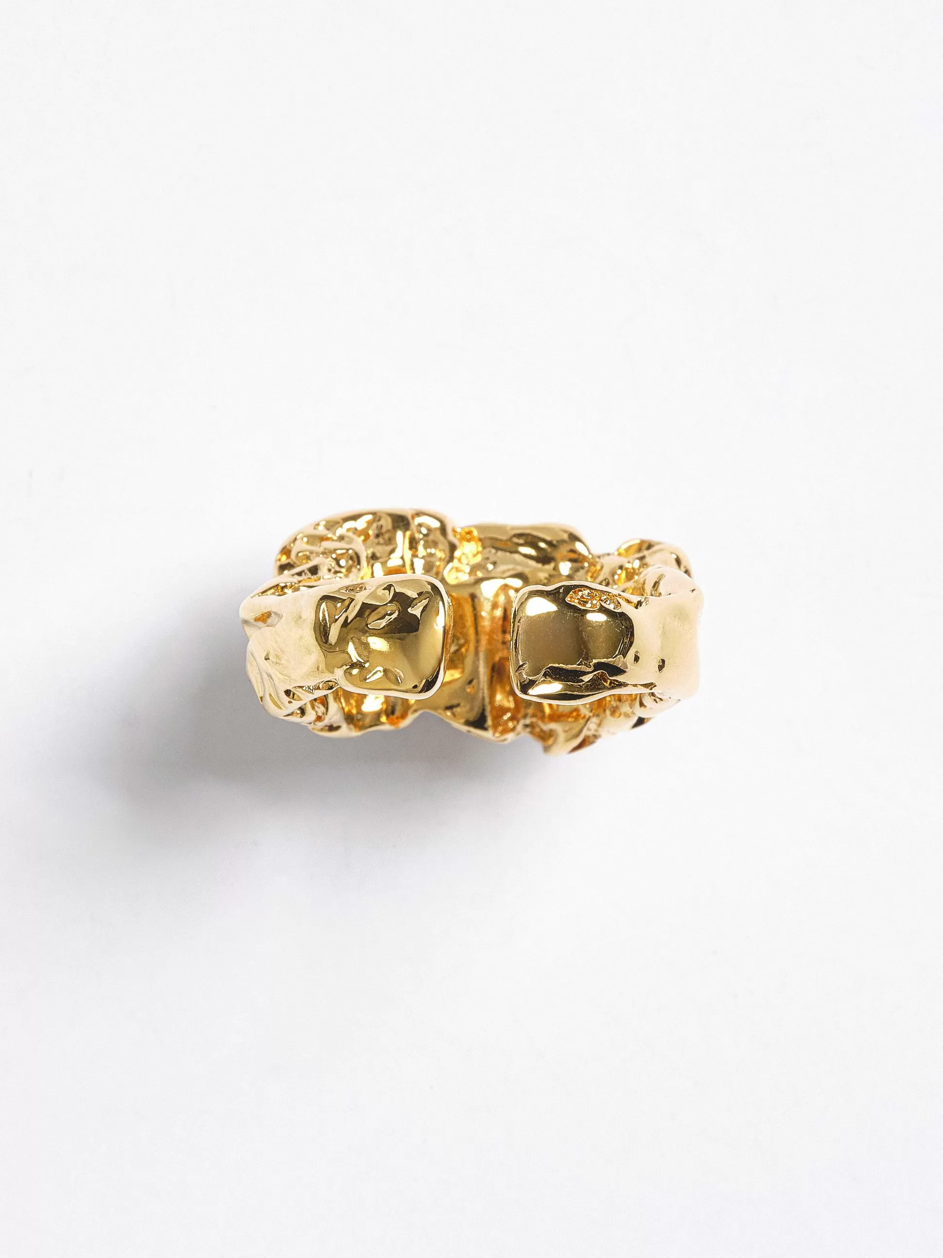 Women Source Unknown Clothing-Open Signet Ring, Gold