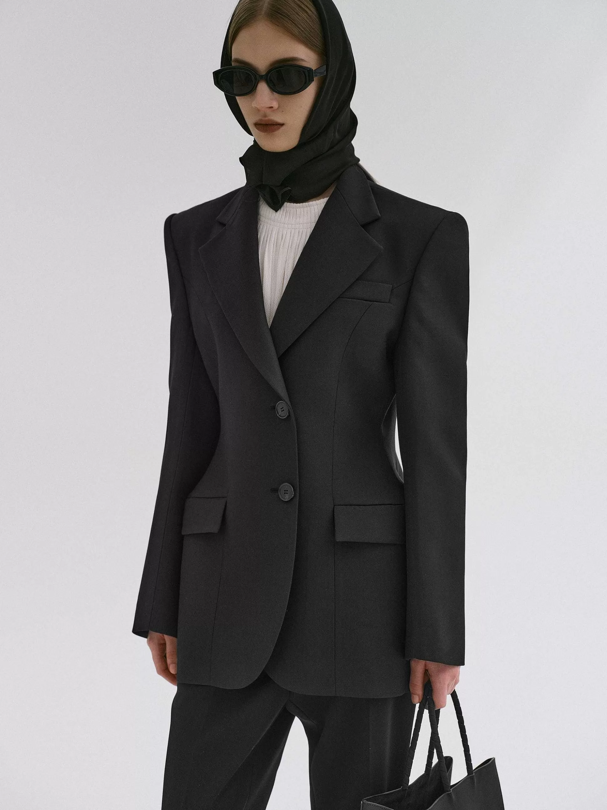 poldo_hourglass_blazer_black_3-1.webp Women Source Unknown Outerwear-Poldo Hourglass Blazer, Black