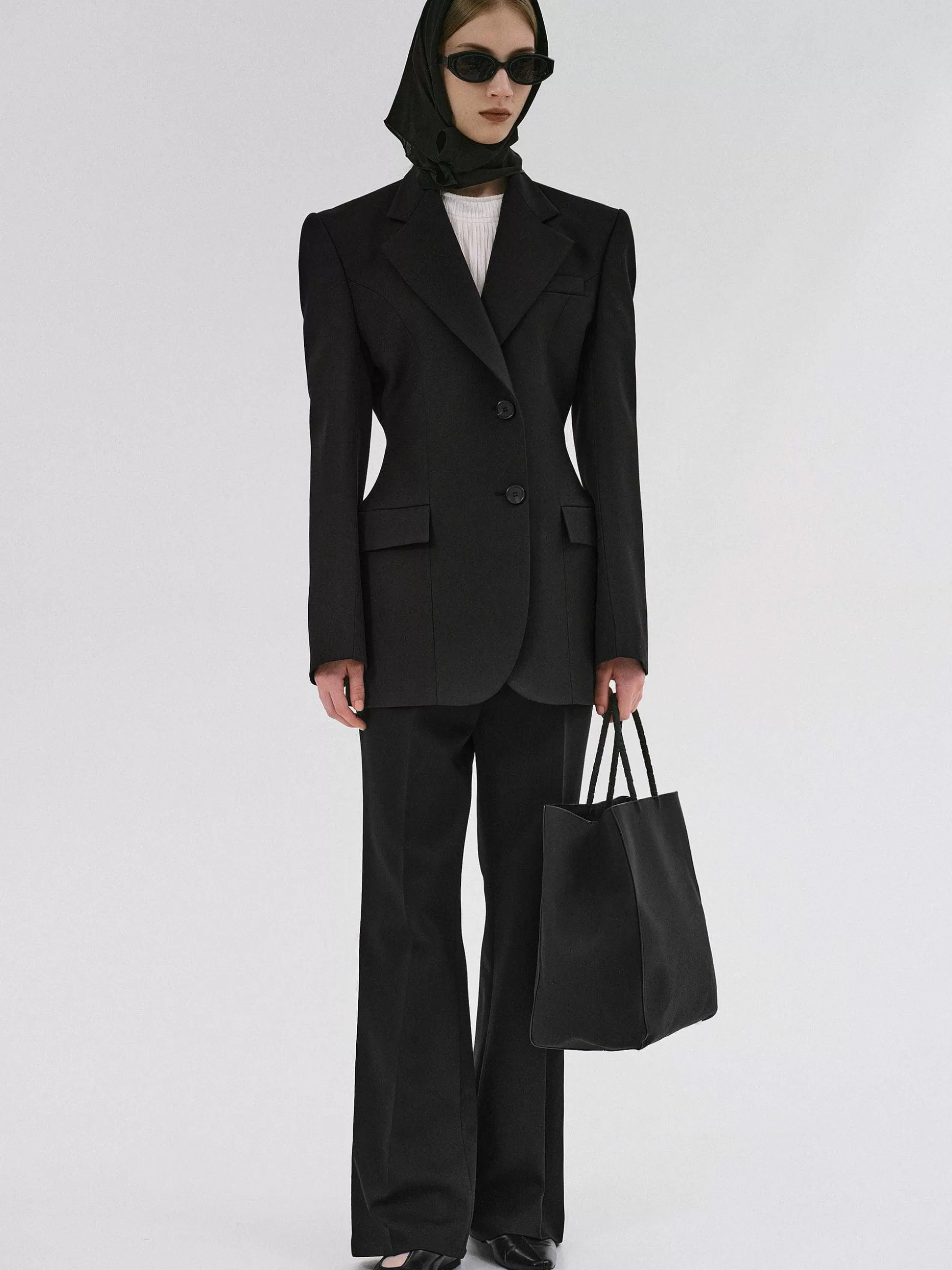 poldo_hourglass_blazer_black_5-1.webp Women Source Unknown Outerwear-Poldo Hourglass Blazer, Black