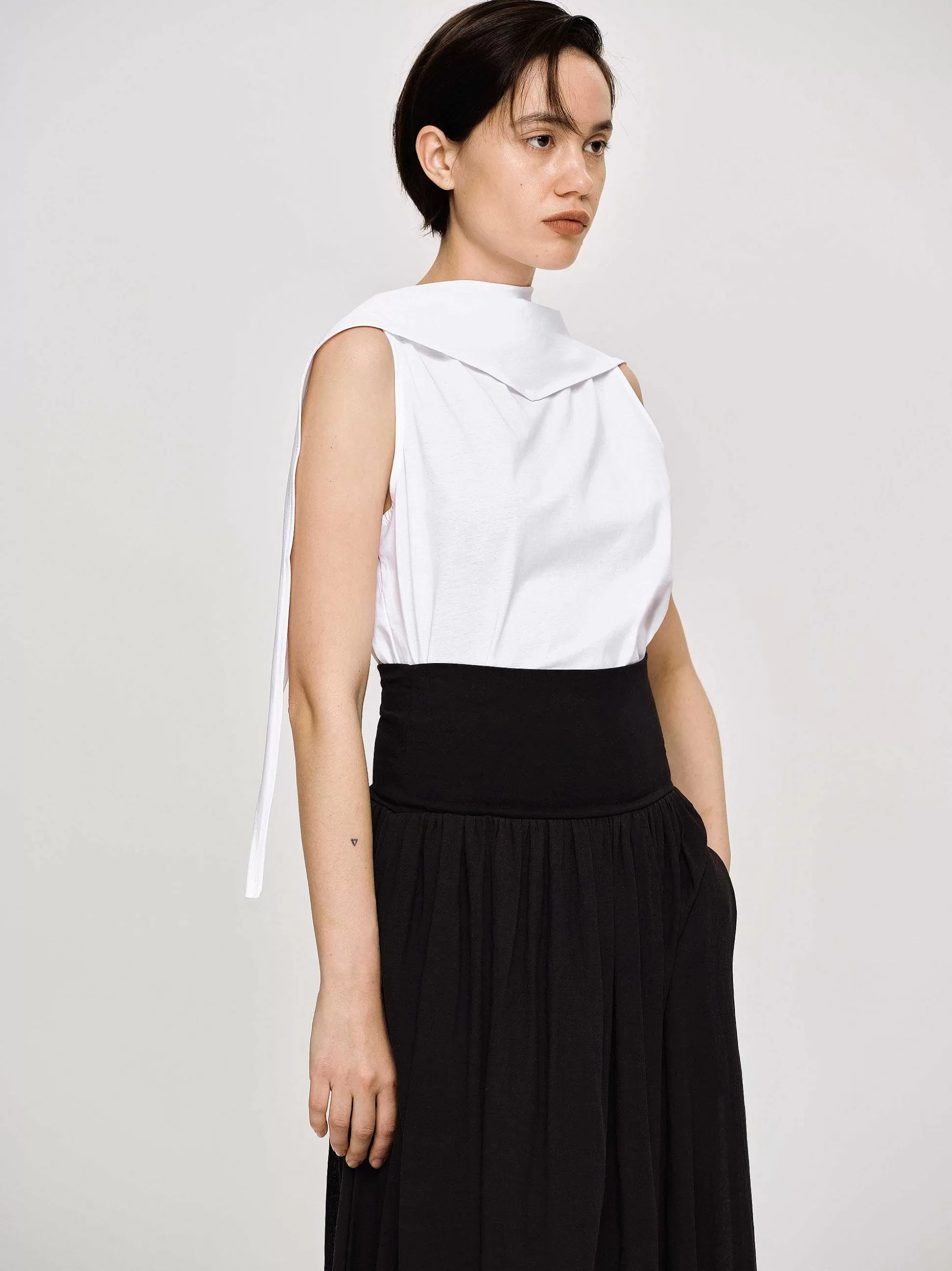 Women Source Unknown Accessories-Scarf-Neck Top, White