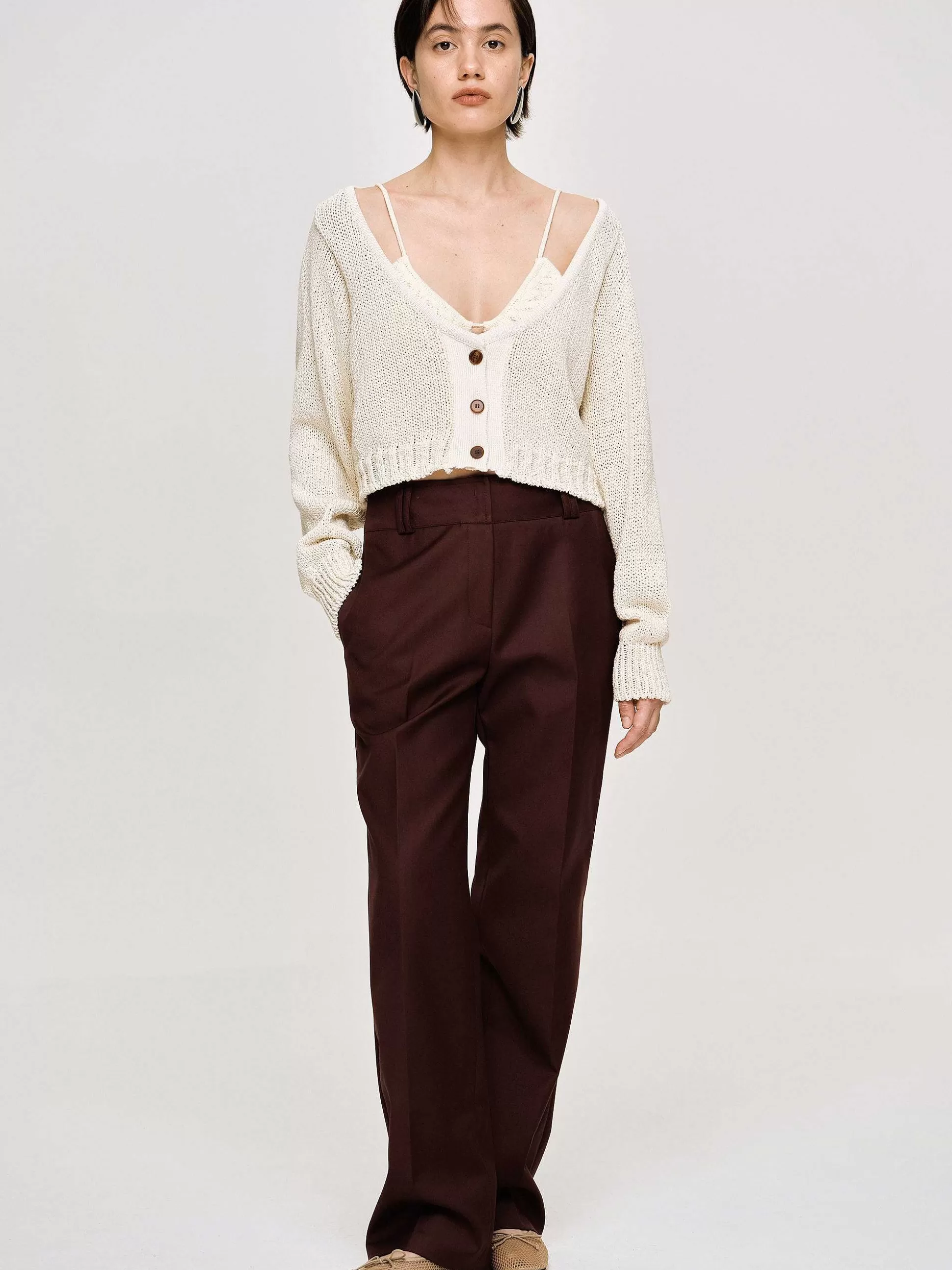 Women Source Unknown Knitwear-Scoop Neck Knit, Almond