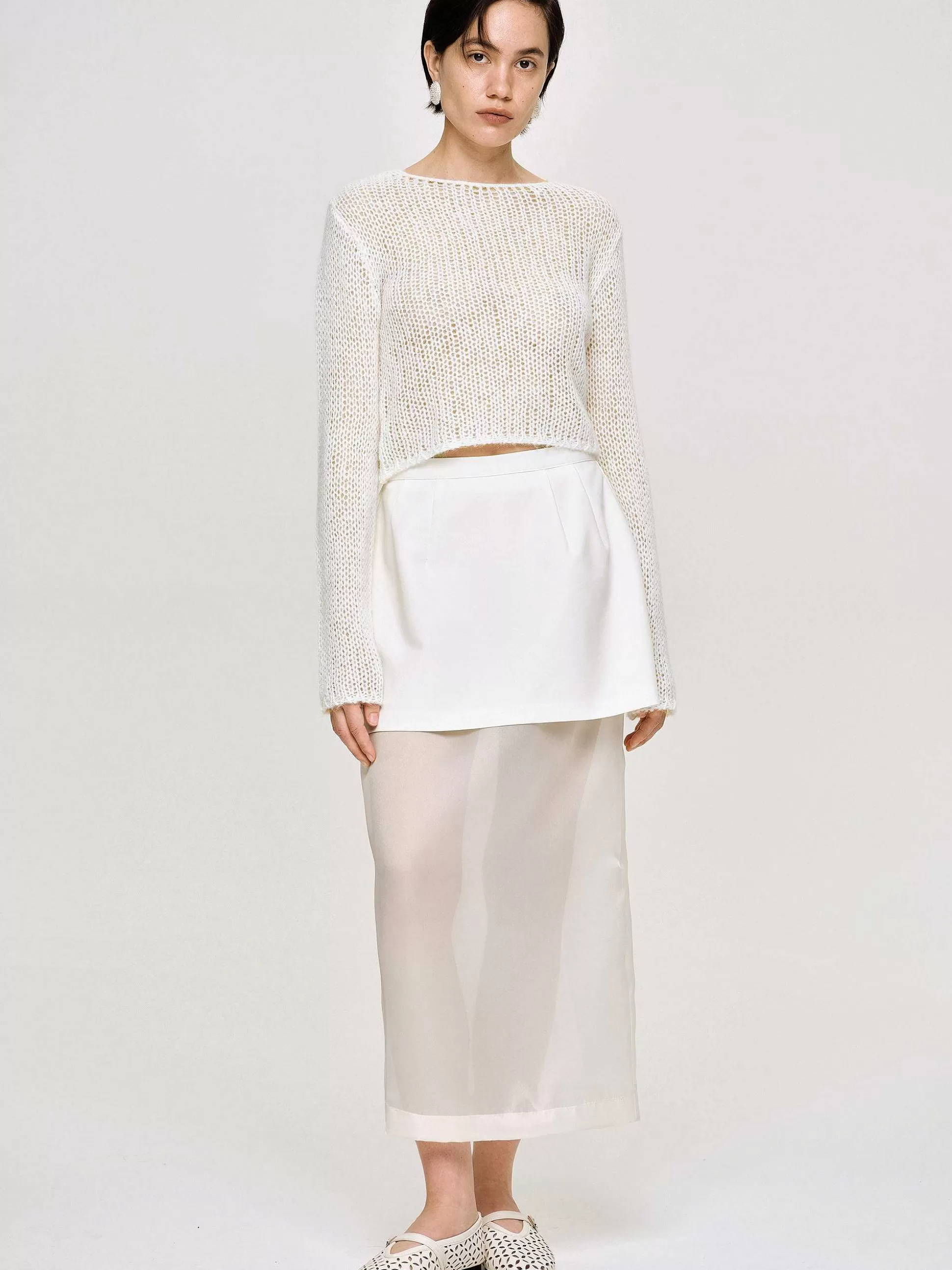 Women Source Unknown Knitwear-Semi-Sheer Knit, Birch