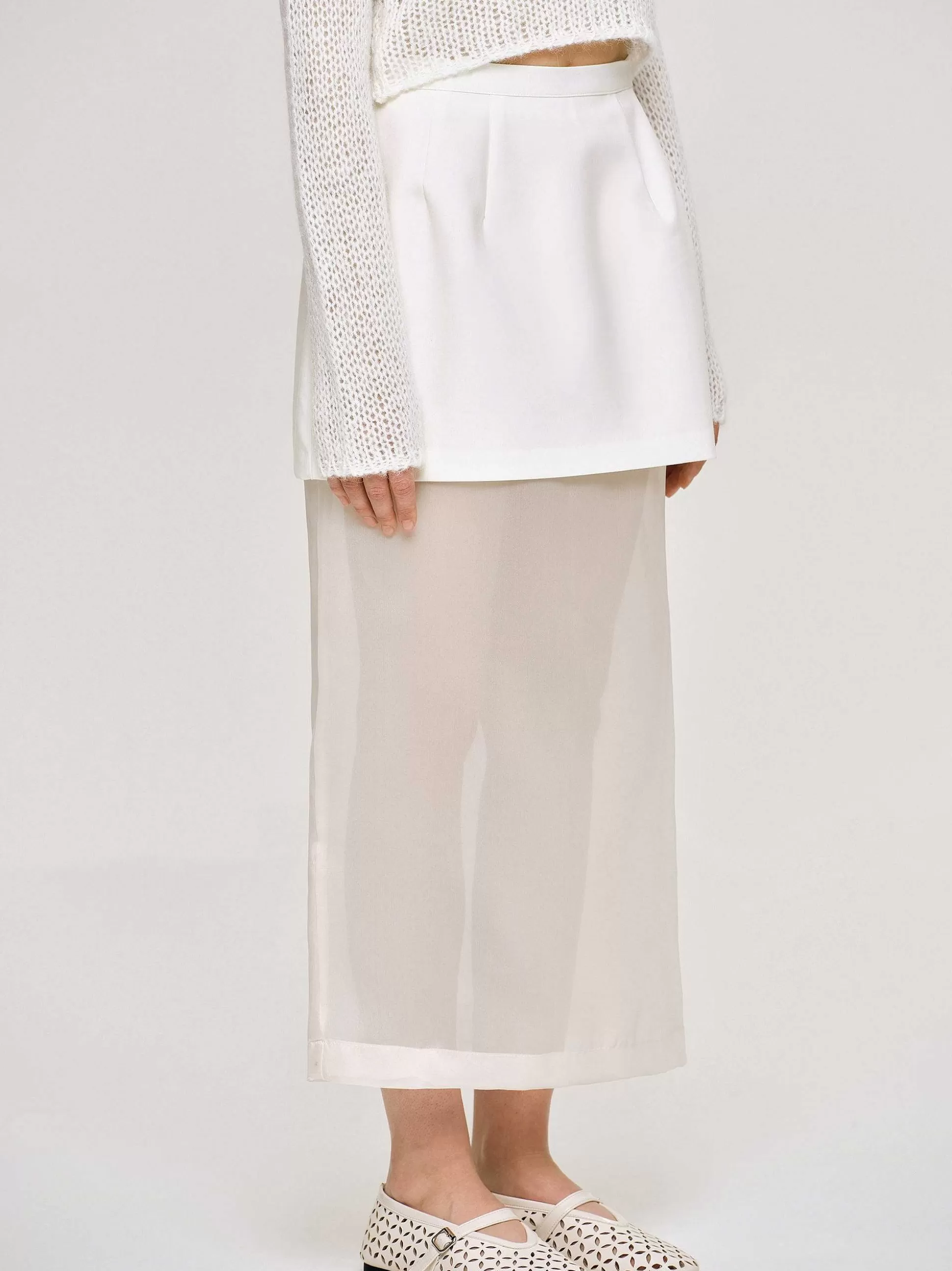 sheer_midi_skirt_white_2.webp Women Source Unknown Clothing-Sheer Midi Skirt, White