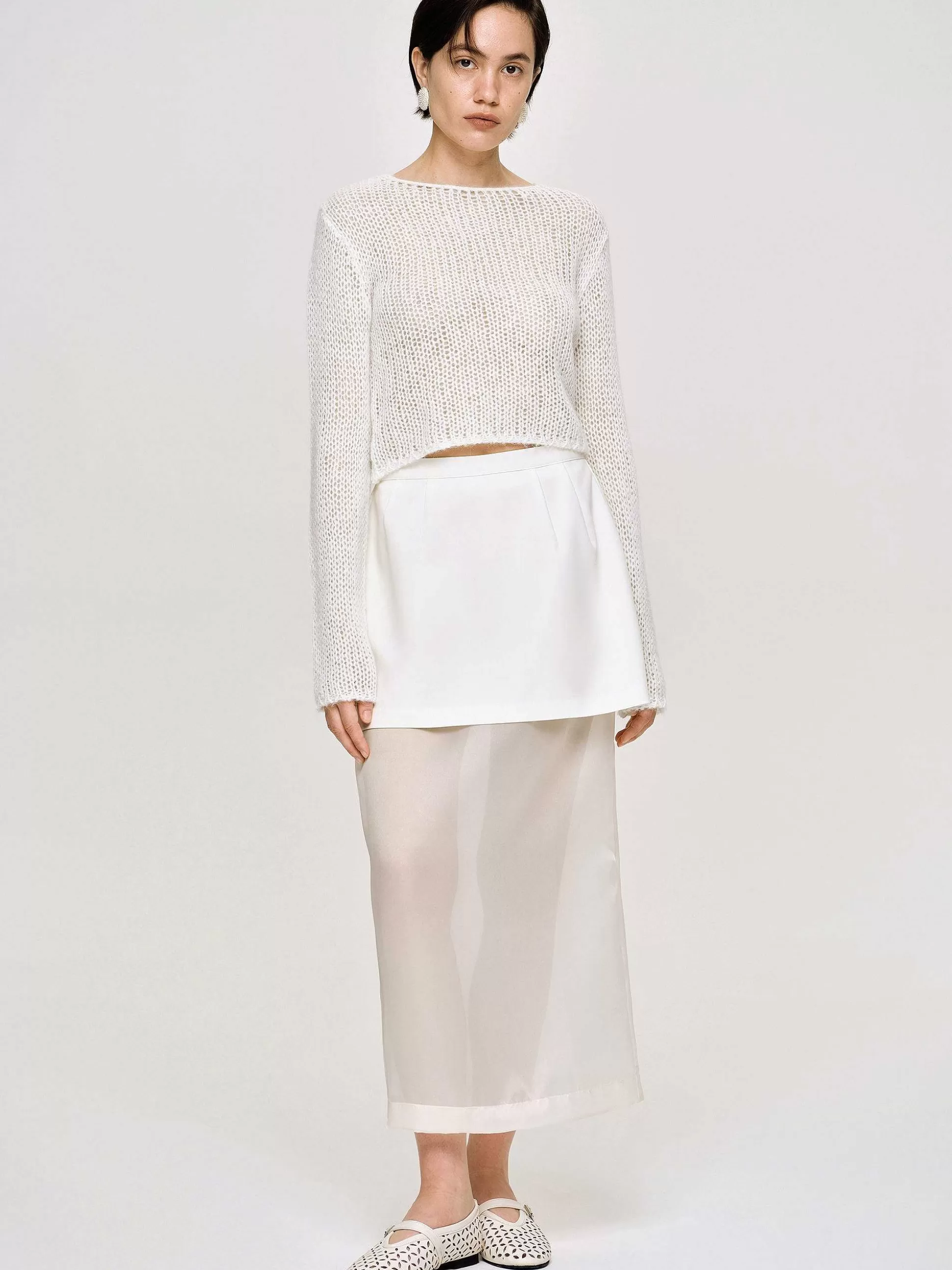 sheer_midi_skirt_white_4.webp Women Source Unknown Clothing-Sheer Midi Skirt, White