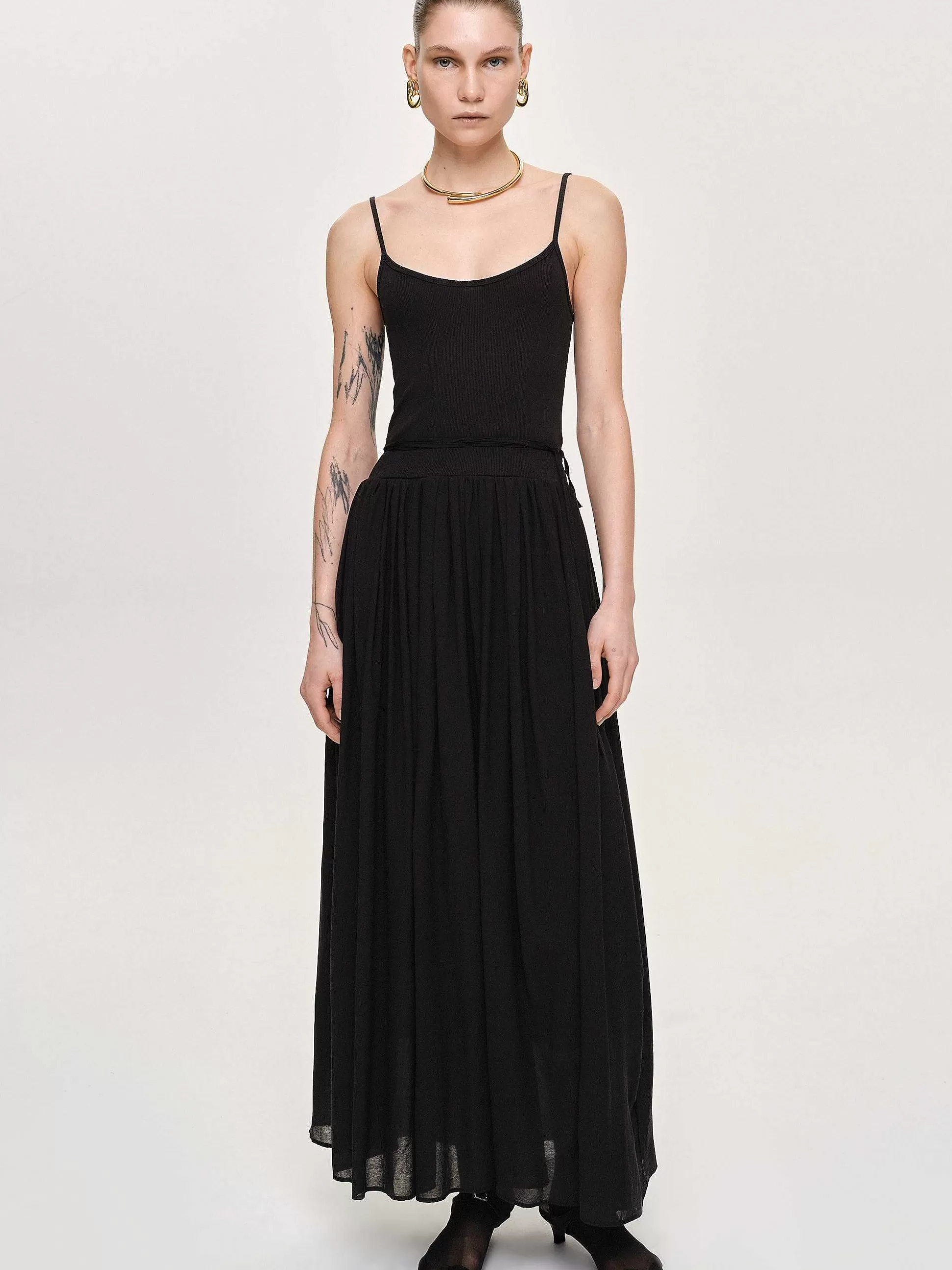 Women Source Unknown Accessories-Tulle Slip Dress, Black