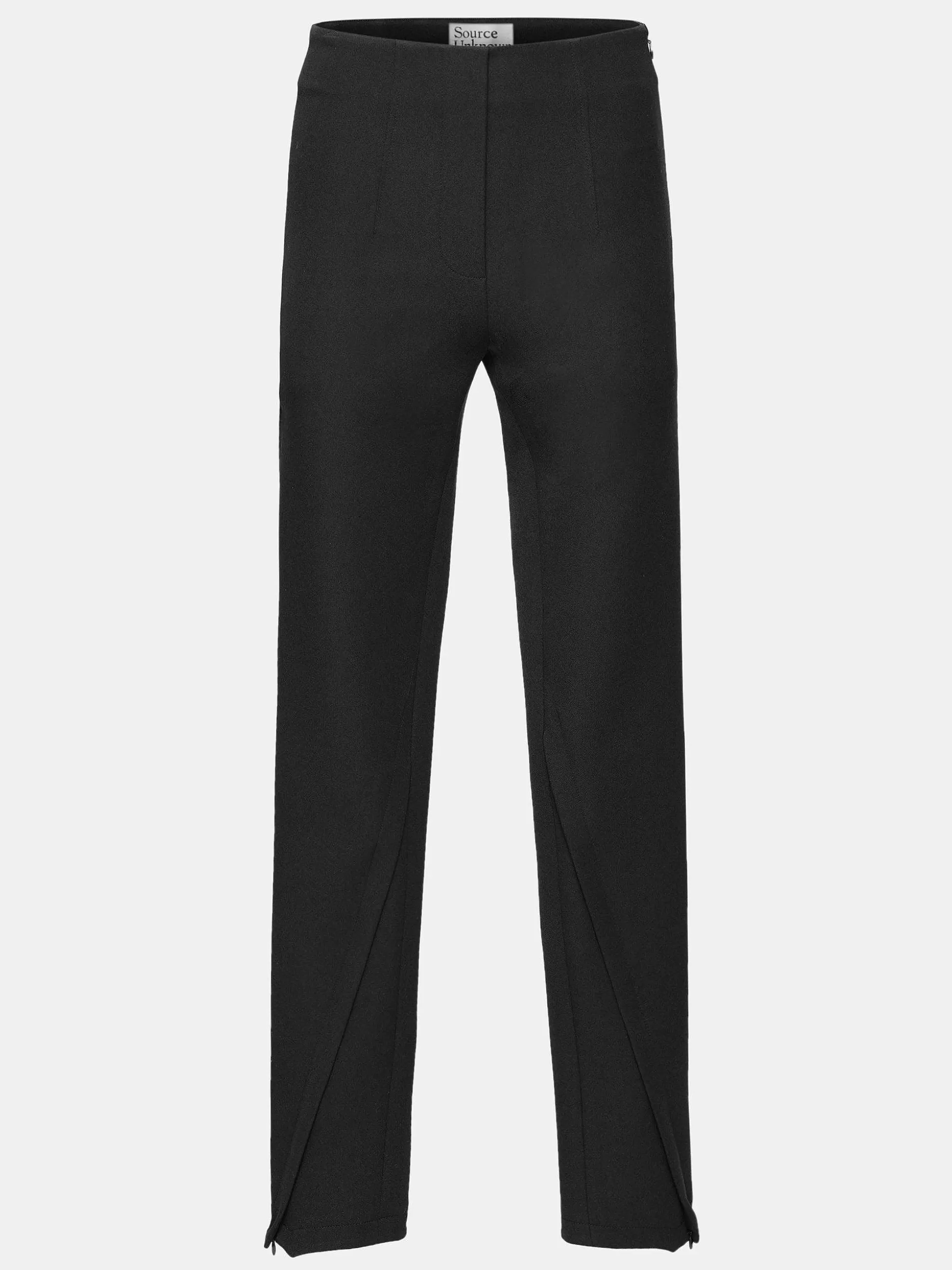 Women Source Unknown Bottoms-Tyia Bias-Cut Slim Trousers, Black