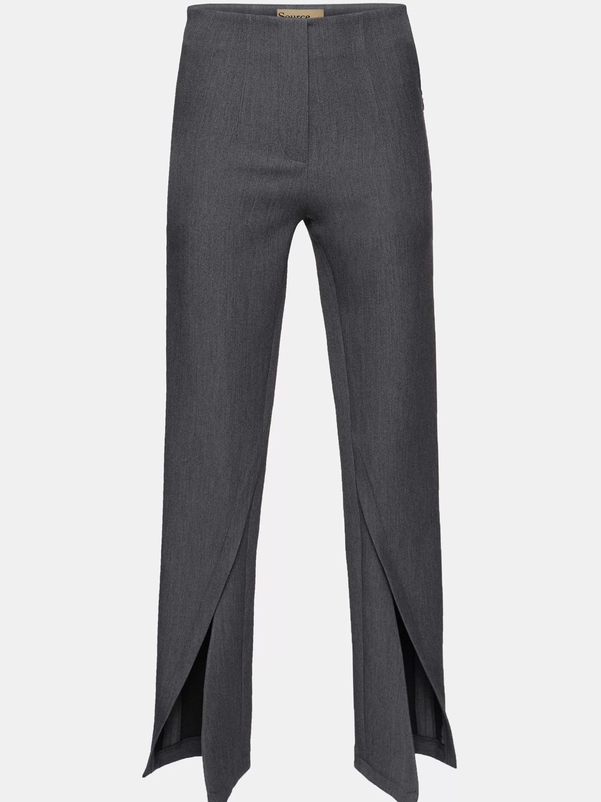 Women Source Unknown Bottoms-Tyia Bias-Cut Slim Trousers, Dark Charcoal