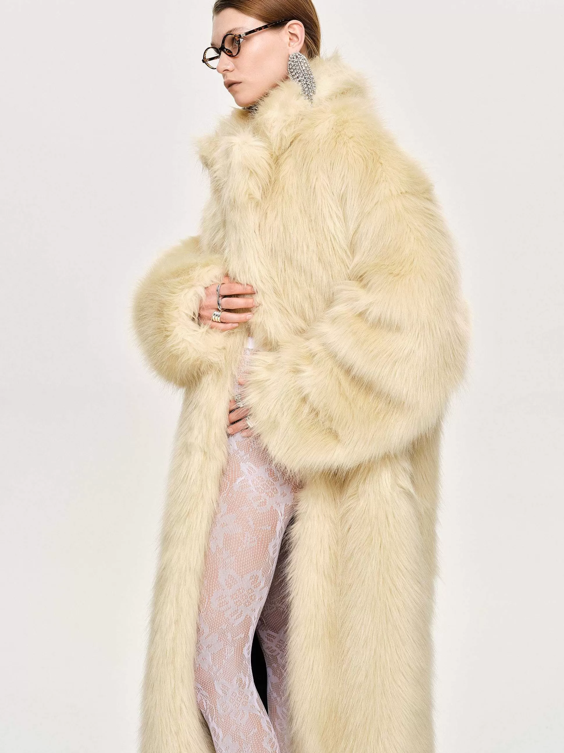 wallis_fur_oversized_grandpa_coat_tuscan_cream_2.webp Women Source Unknown Clothing-Wallis Fur Oversized Grandpa Coat, Tuscan Cream