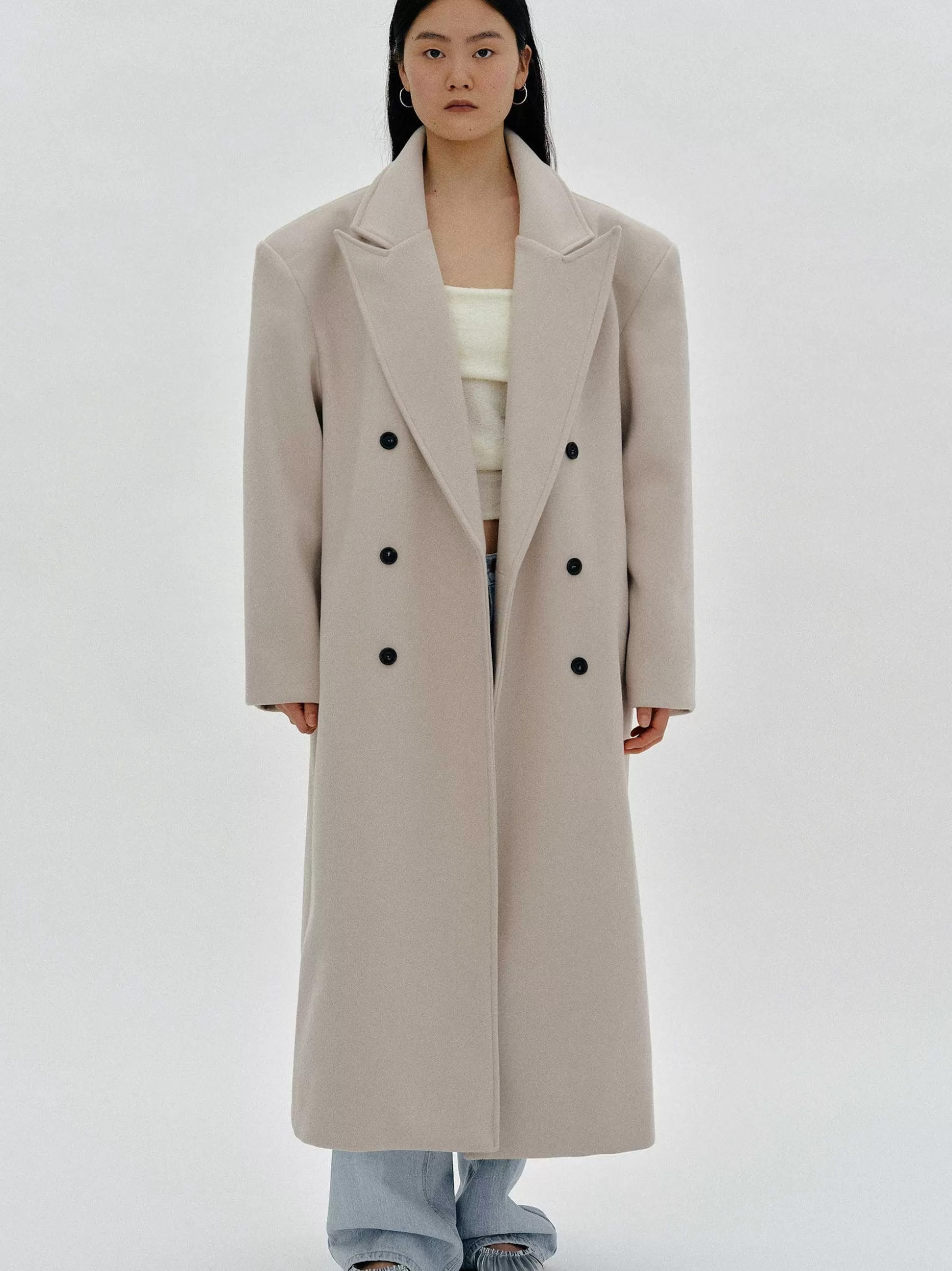 Women Source Unknown Clothing-Wallis Oversized Grandpa Coat, Beige