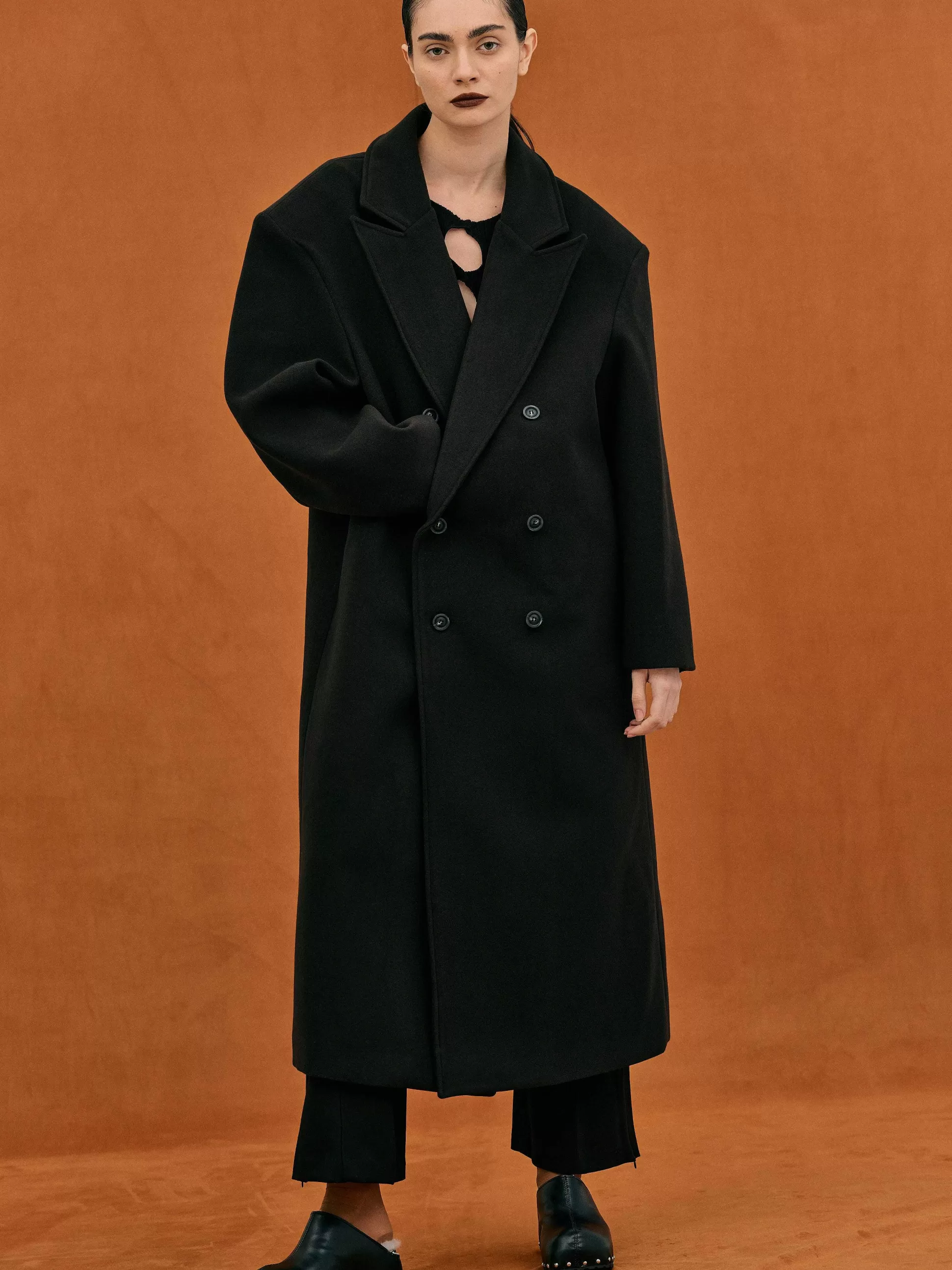 Women Source Unknown Clothing-Wallis Oversized Grandpa Coat, Black